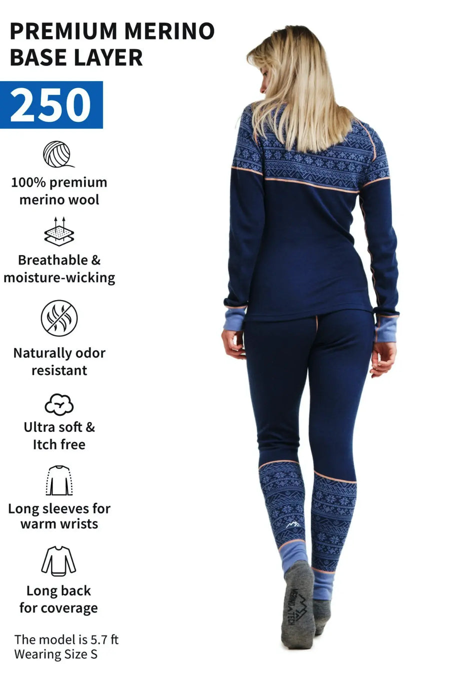 Women's Merino Thermal Set 250 Nordic Tale Berry