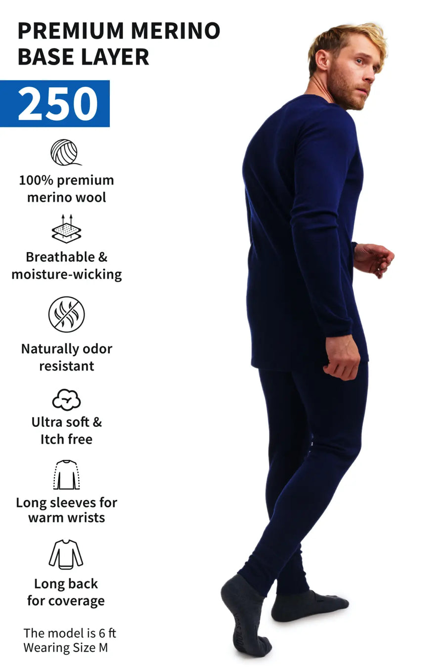 Men's Merino Thermal Set 250 Navy