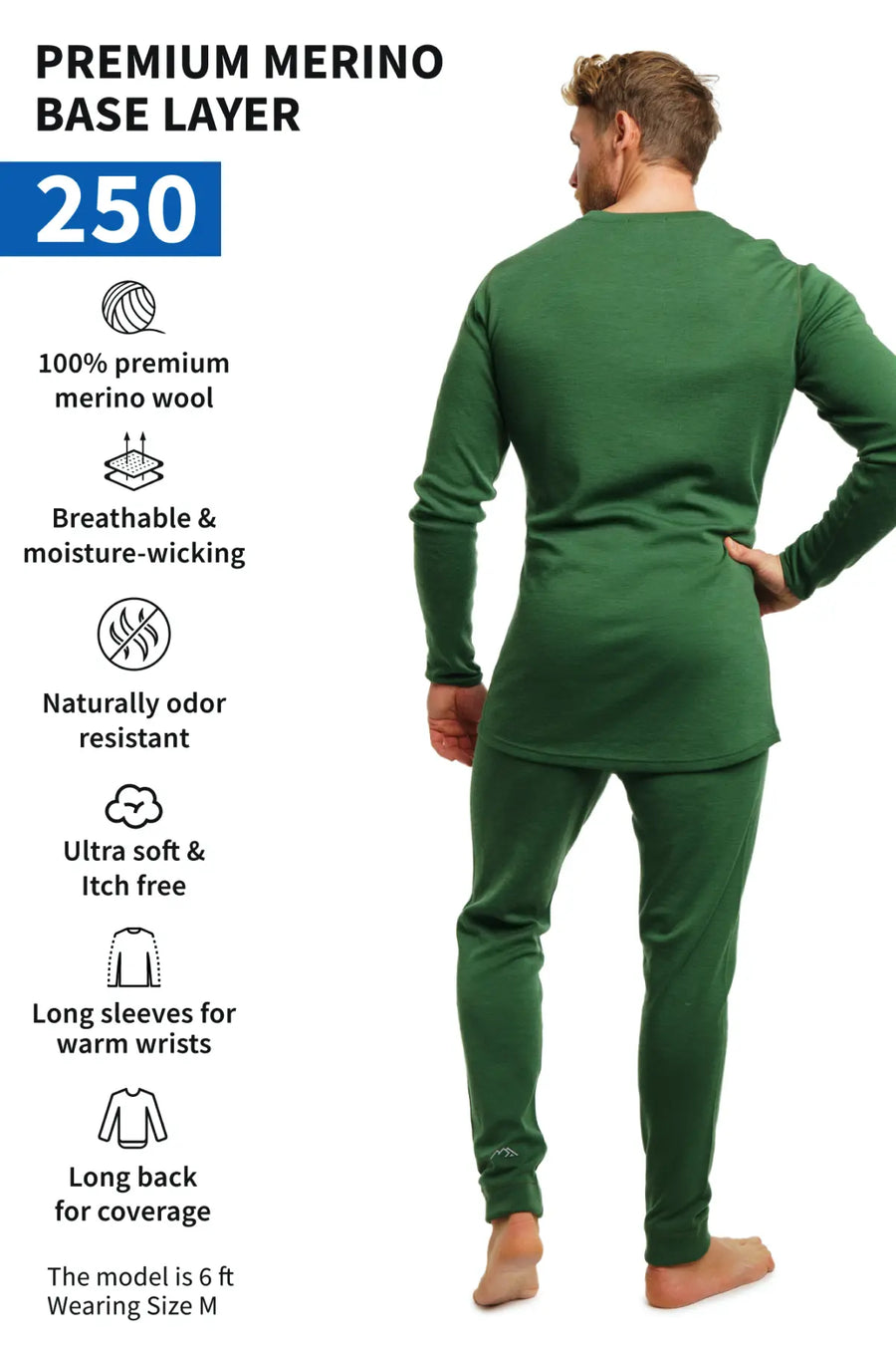 Men's Merino Thermal Set 250 Olive