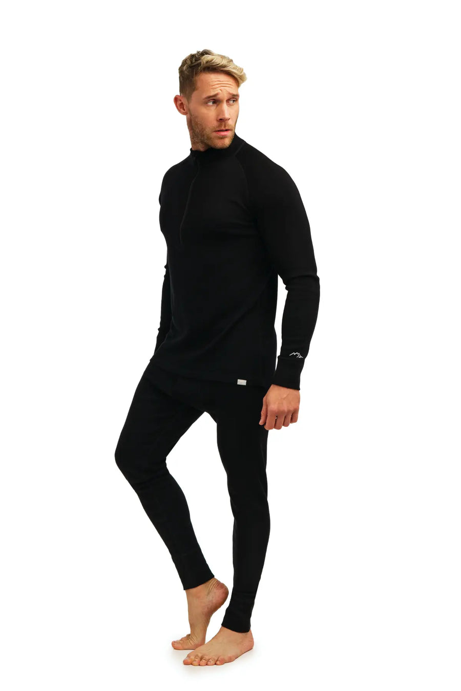 Ensemble Thermique Mérinos Homme Zip 320 Noir