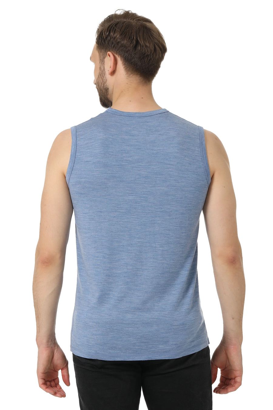Men's Merino Wool Tank Top 180 Deep Blue
