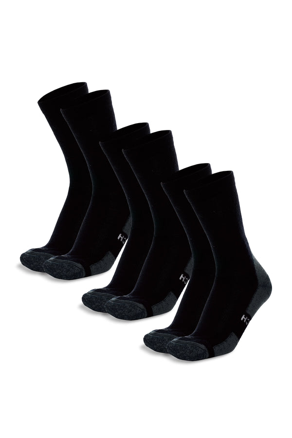 Merino Wool Hunting Socks - (Pack of 3) Black