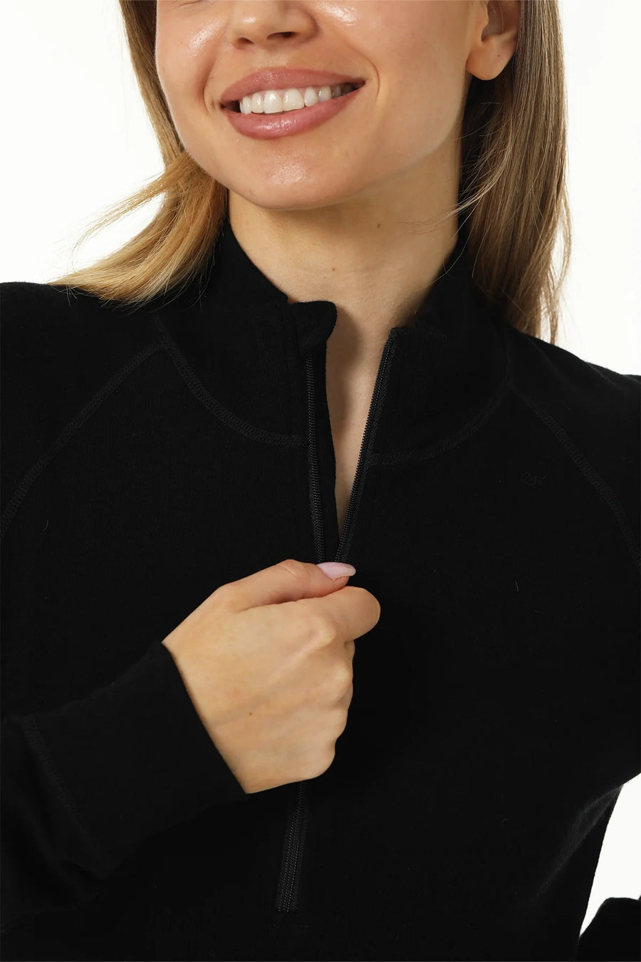 Ensemble thermique mérinos 250 noir à fermeture éclair pour femme