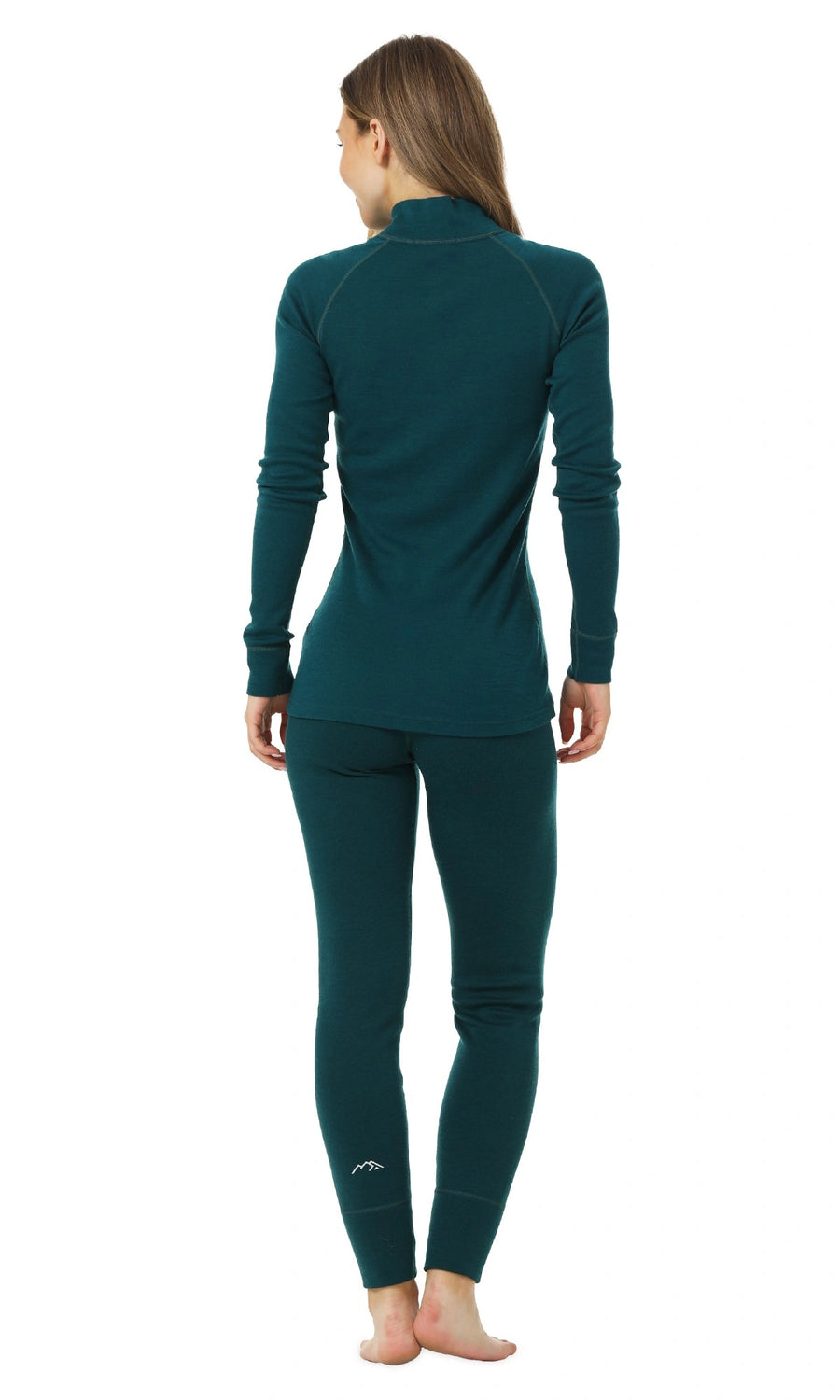 Ensemble thermique mérinos 250 Deep Teal à fermeture éclair pour femme