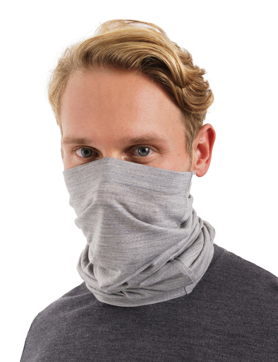 Merino Neck Gaiter 165 Grey Melange