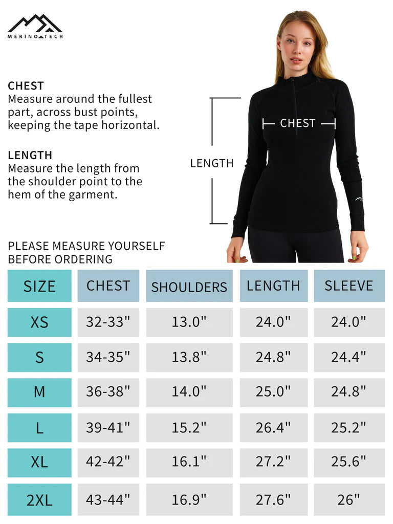 Haut à manches longues demi-zip mérinos 250 Nordic Tale pour femme - Baie