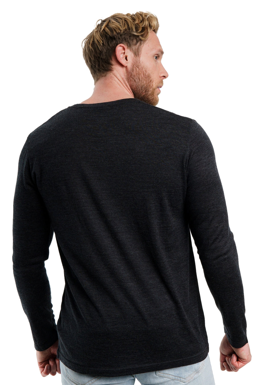 Men's Merino Long Sleeve 165 Heathered Black