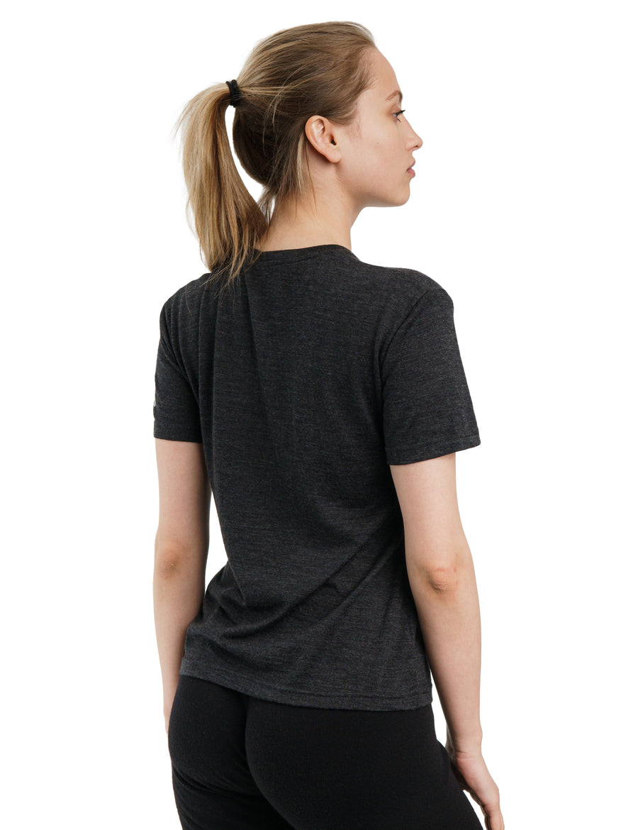 Women's Merino T-shirt 180 Charcoal | Crewneck (+socks)