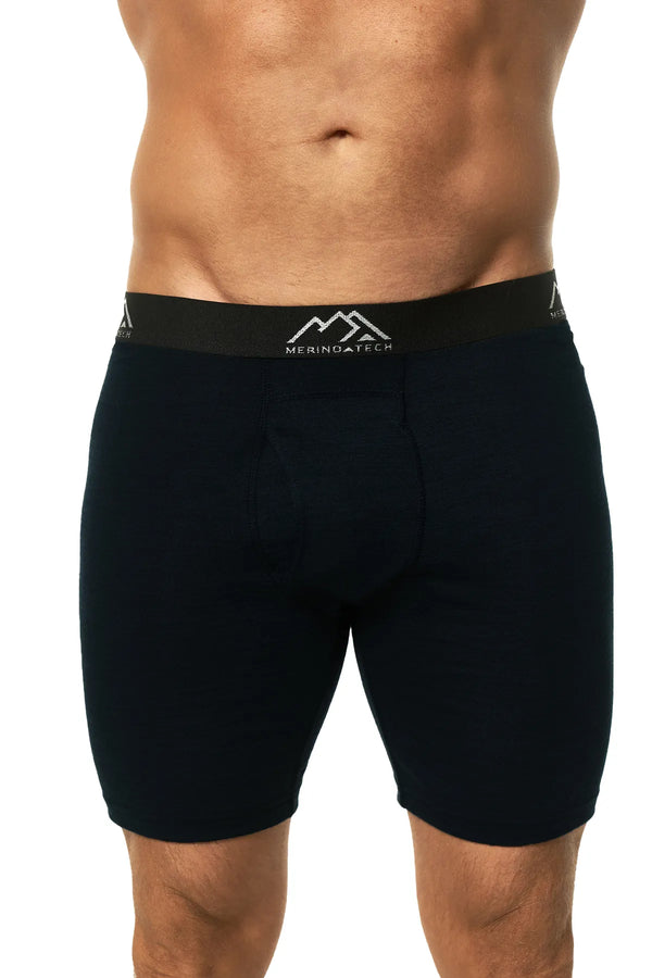Men's Merino Boxers 1 Pack - 190 Black Coal