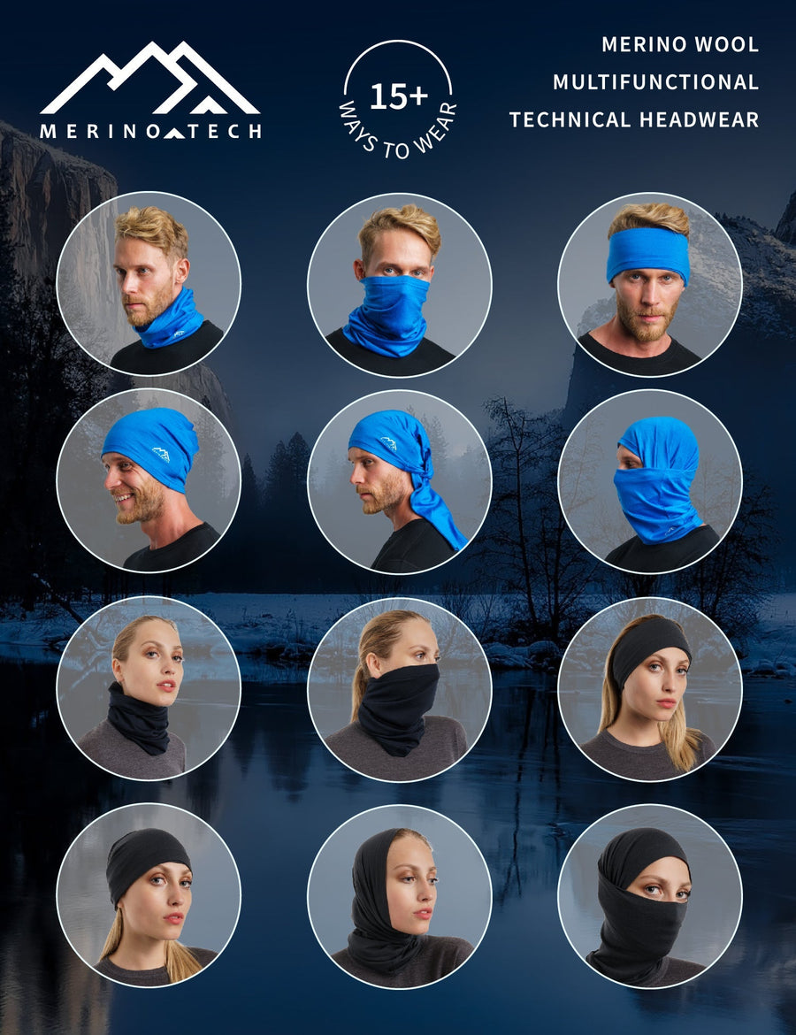 Merino Neck Gaiter 165 Grey Marl