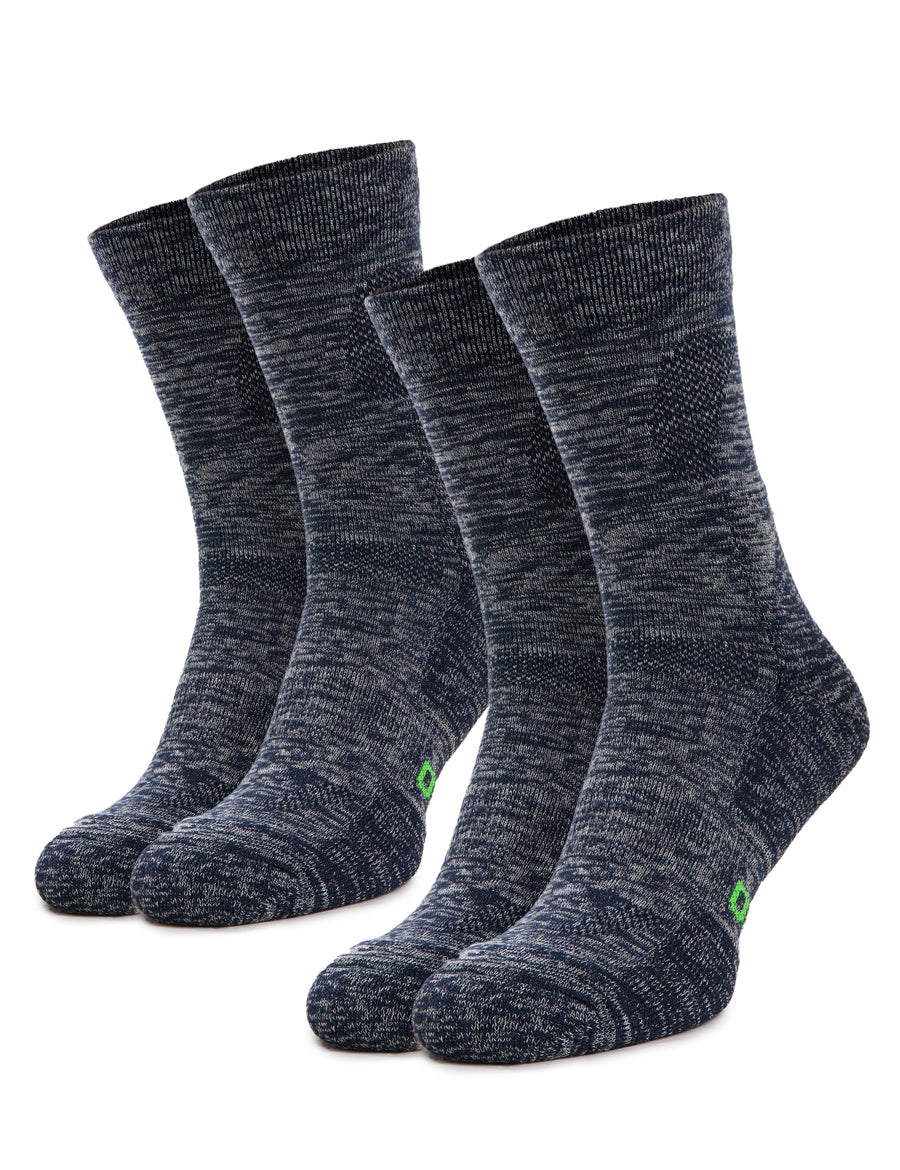 Merino Wool Hiking Socks - (Pack of 2) Black Marble