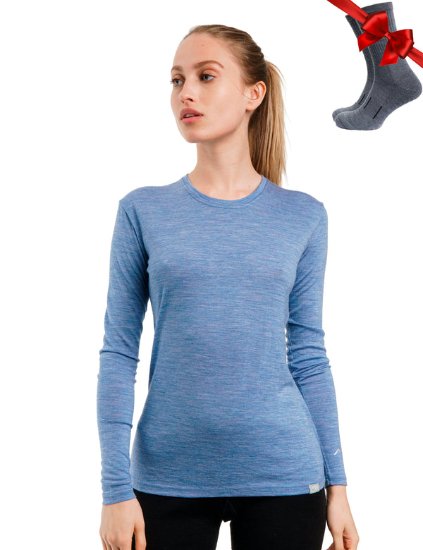 Women's Merino Long Sleeve 165 Deep Blue