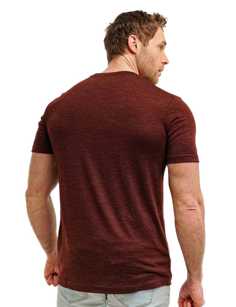 Men's Merino T-shirt 180 Bordo Wine (+socks)