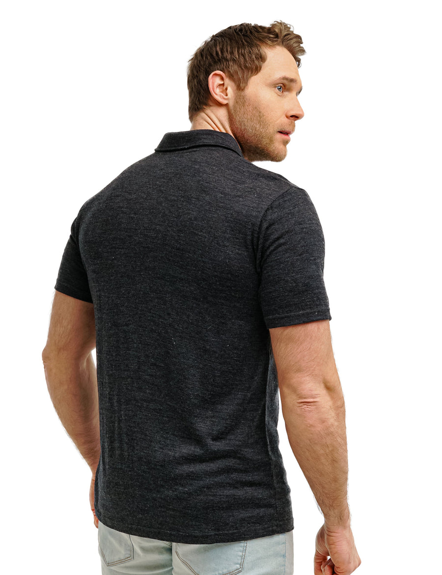 Men's Merino Polo 180 Charcoal
