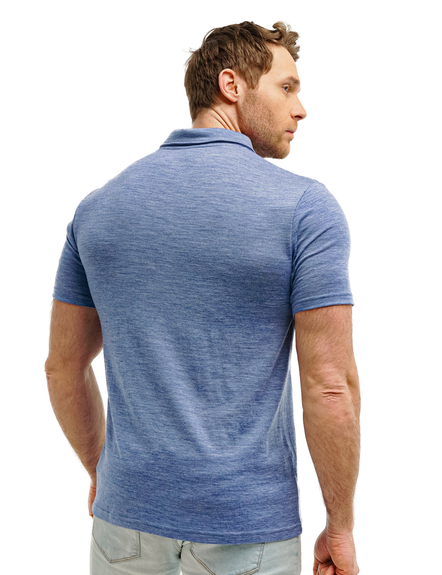 Men's Merino Polo 180 Deep Blue