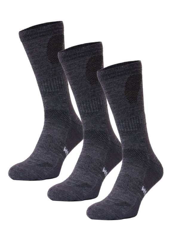Merino Wool Hunting Socks - (Pack of 3) Charcoal