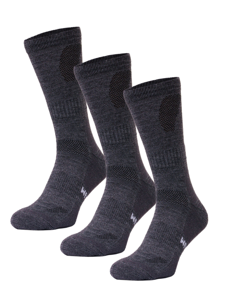 Merino Wool Hunting Socks - (Pack of 3) Charcoal