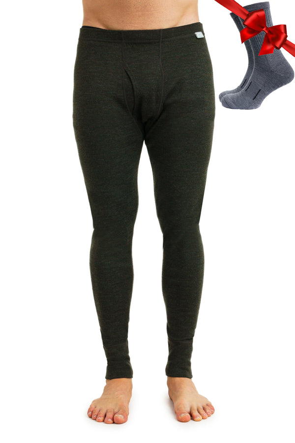 Men's Merino Pants 320 Army Green