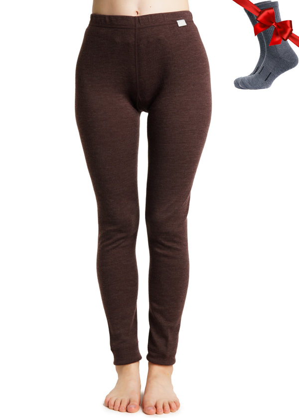 Women's Merino Pants 250 Chocolate