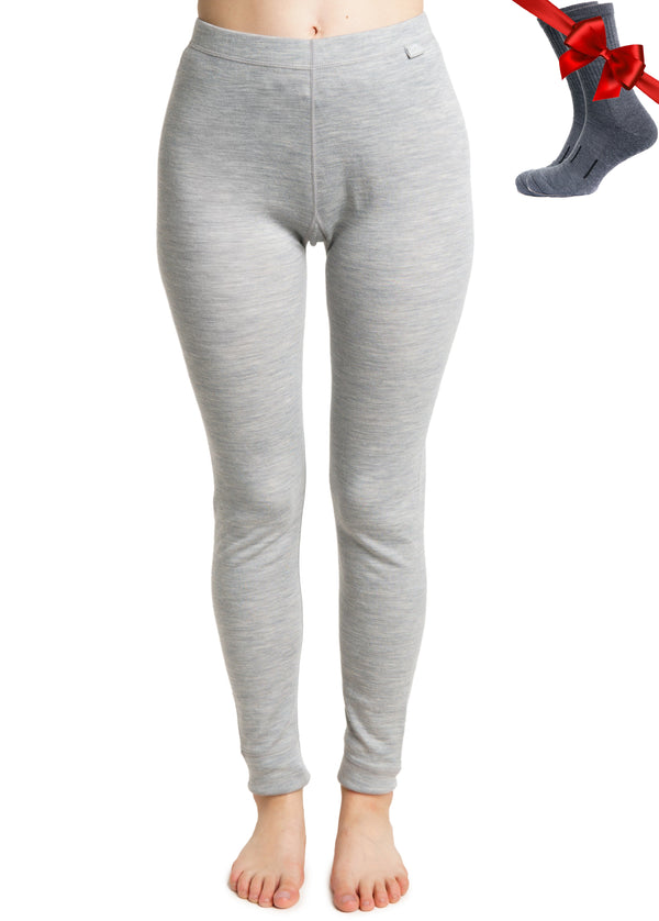 Women's Merino Pants 250 Gray Heather