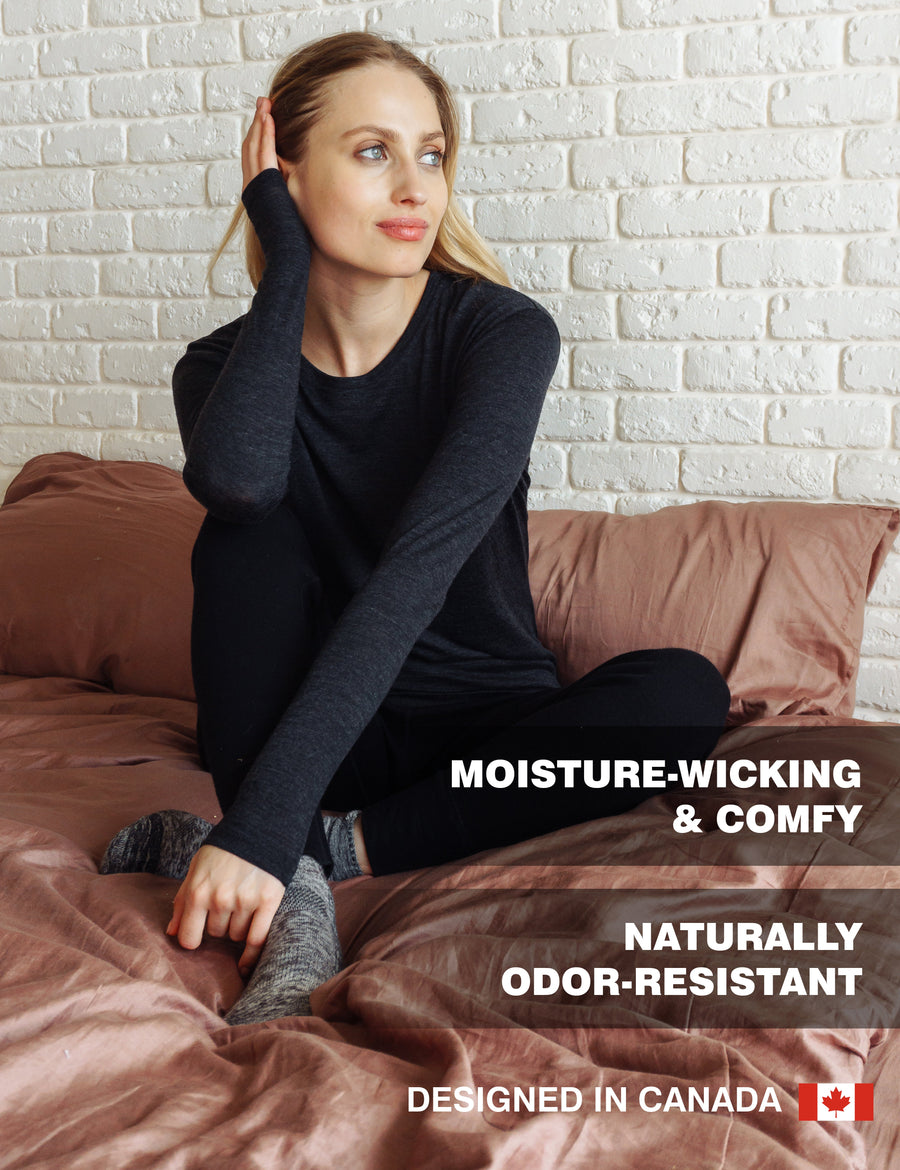 Women's Merino Pants 165 Black