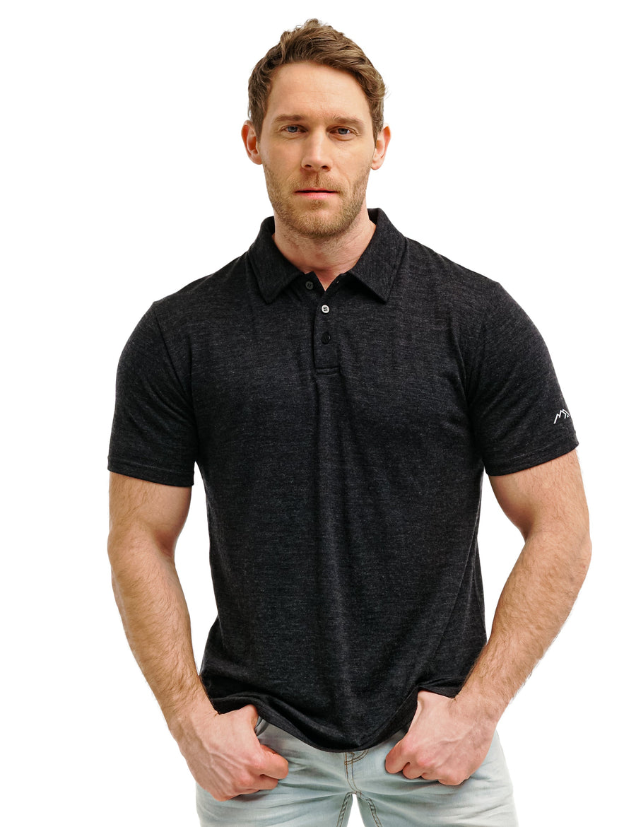 Men's Merino Polo 180 Black