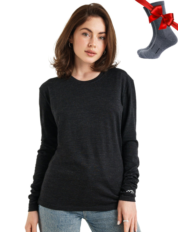 Women's Merino Long Sleeve 165 Heat Black