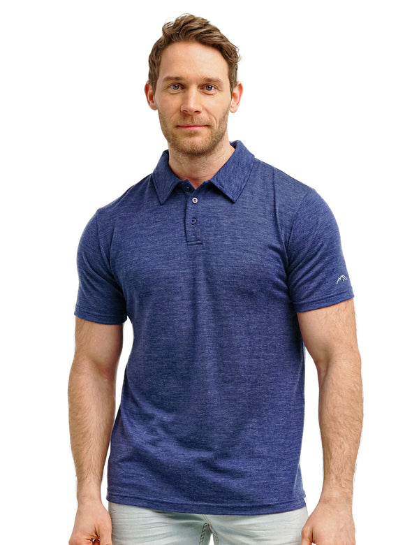 Men's Merino Polo 180 Windsor Blue