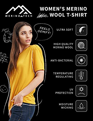Women's Merino T-shirt 180 Deep Blue | Crewneck (+socks)