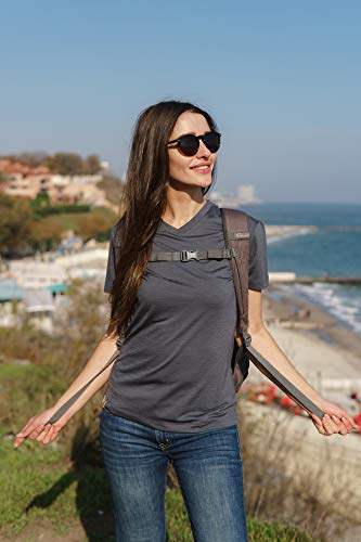 Women's Merino T-shirt 180 Charcoal | Crewneck (+socks)