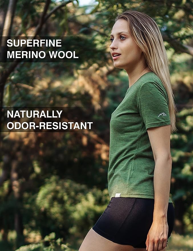 Women's Merino T-shirt 180 Navy | Crewneck (+socks)