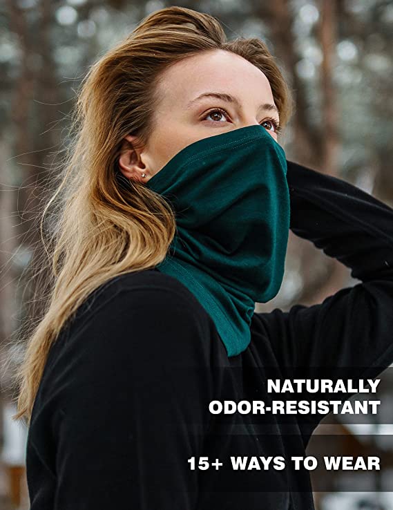 Merino Neck Gaiter Charcoal (Pack of 2)