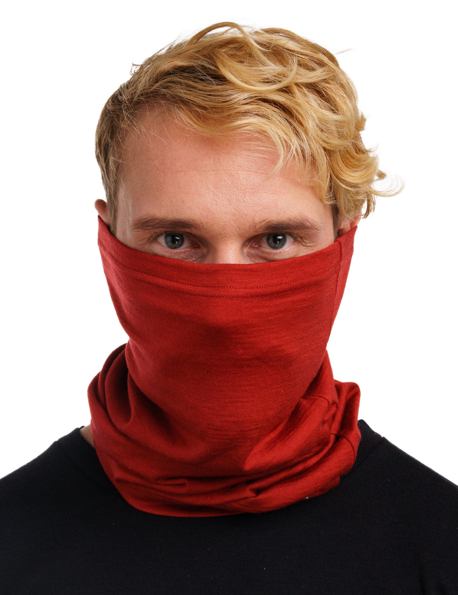Merino Neck Gaiter 165 Cherry Red