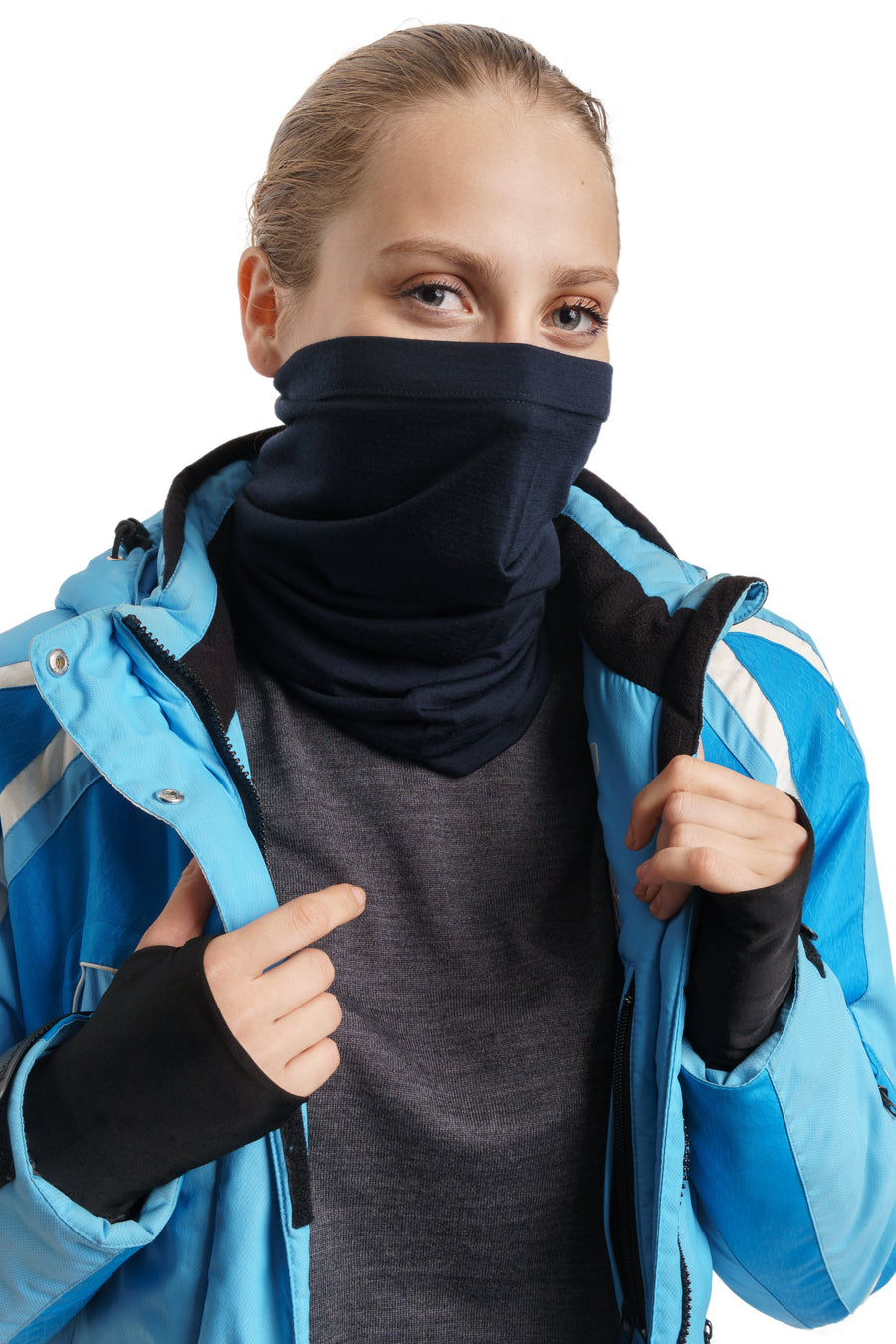 Merino Neck Gaiter 165 Navy