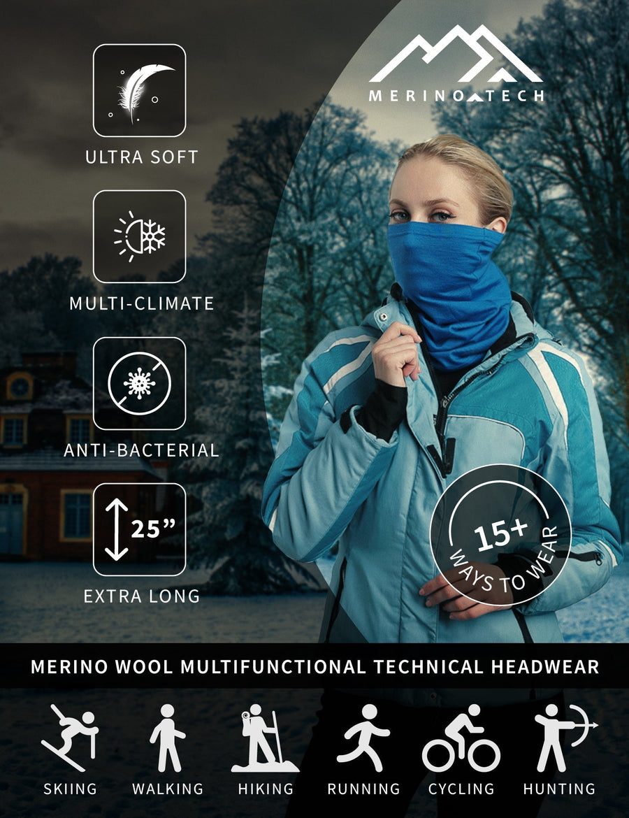 Merino Neck Gaiter 165 Tiger Orange