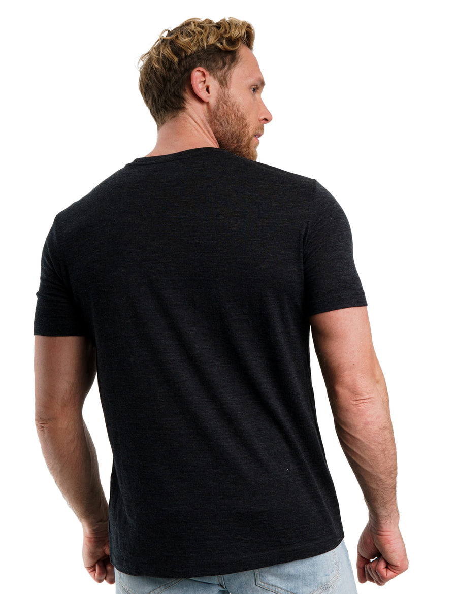 Men's Merino T-shirt 180 Heathered Black
