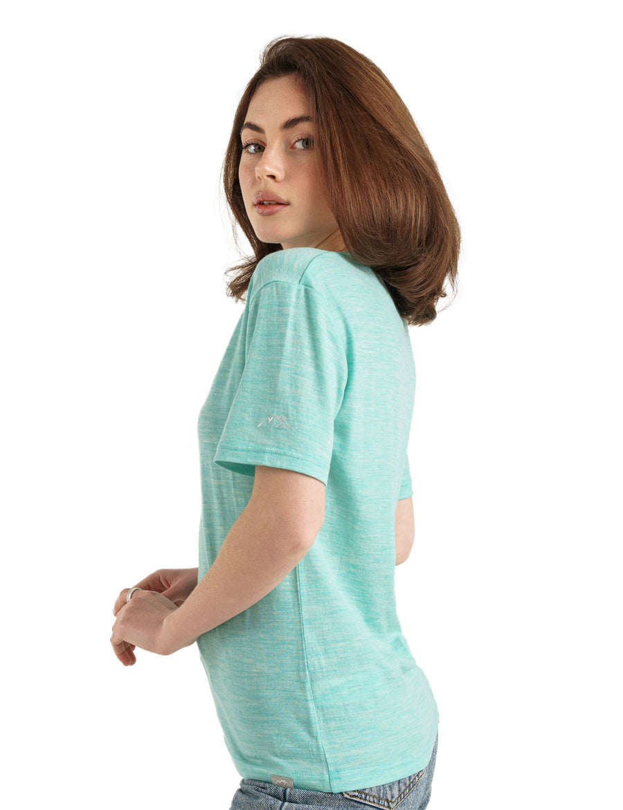 Women's Merino T-shirt 180 Mermaid Green | Crewneck (+socks)