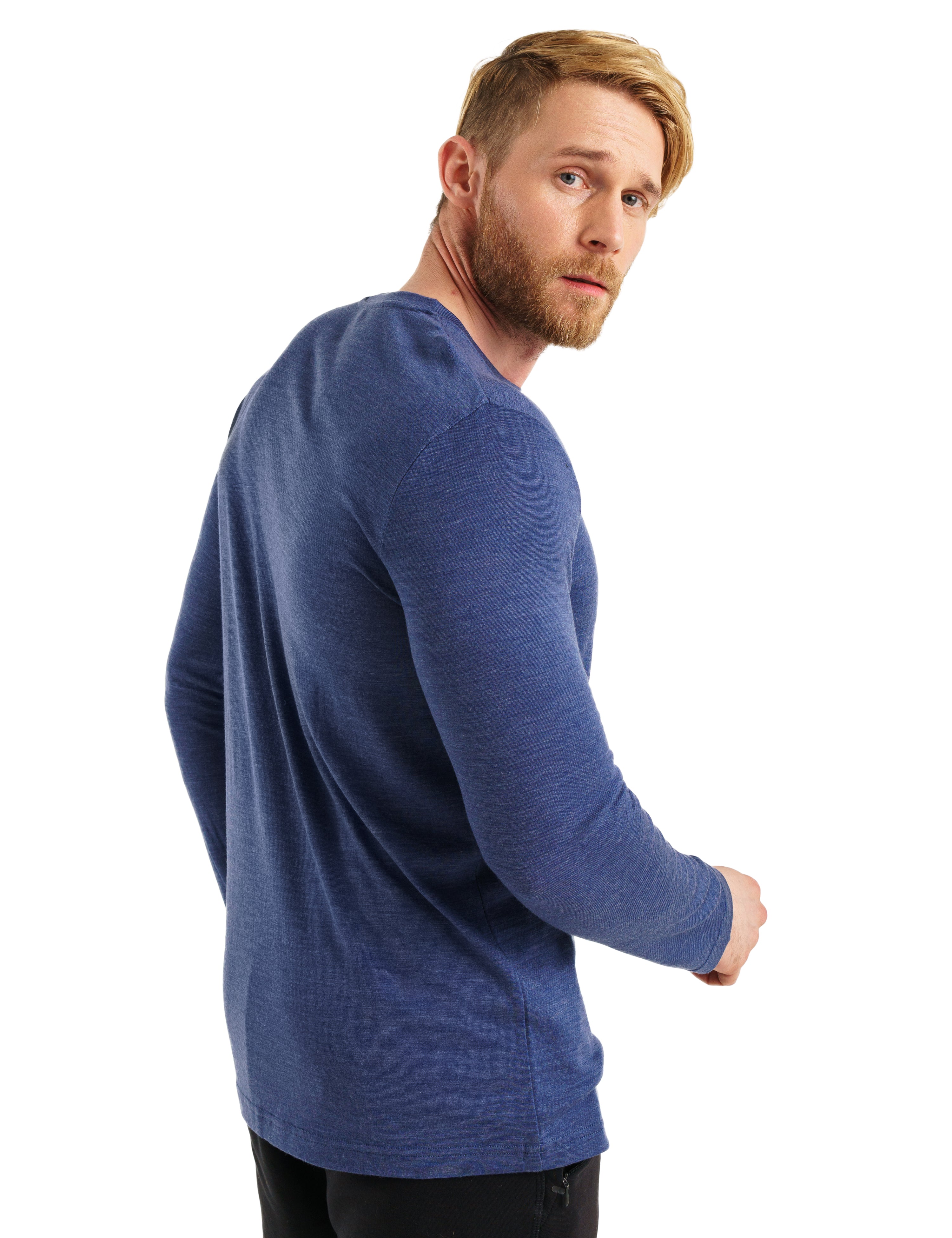 Merino Wool Long Sleeve  Indigo Night