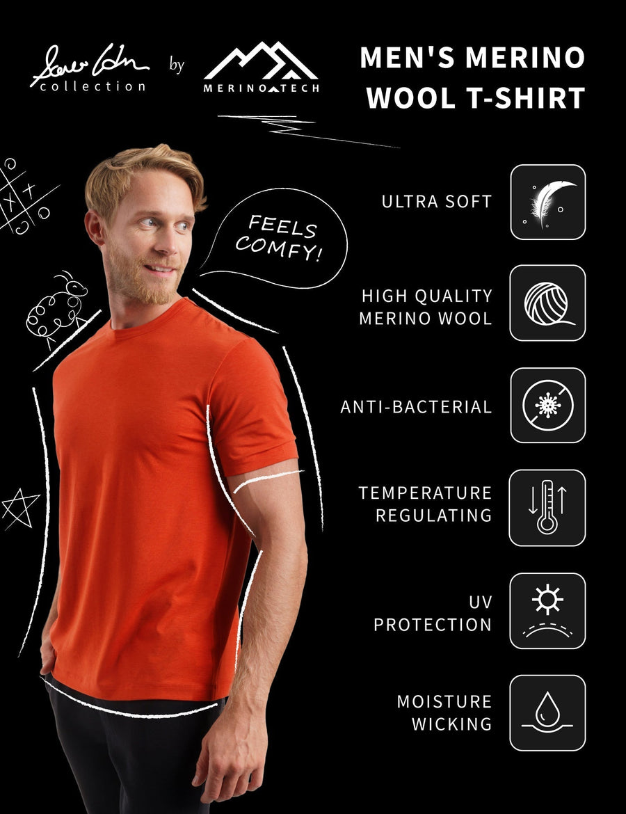 Men's Merino T-shirt 180 Heathered Grey